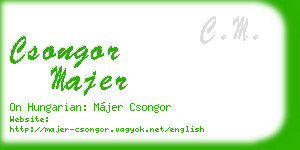 csongor majer business card